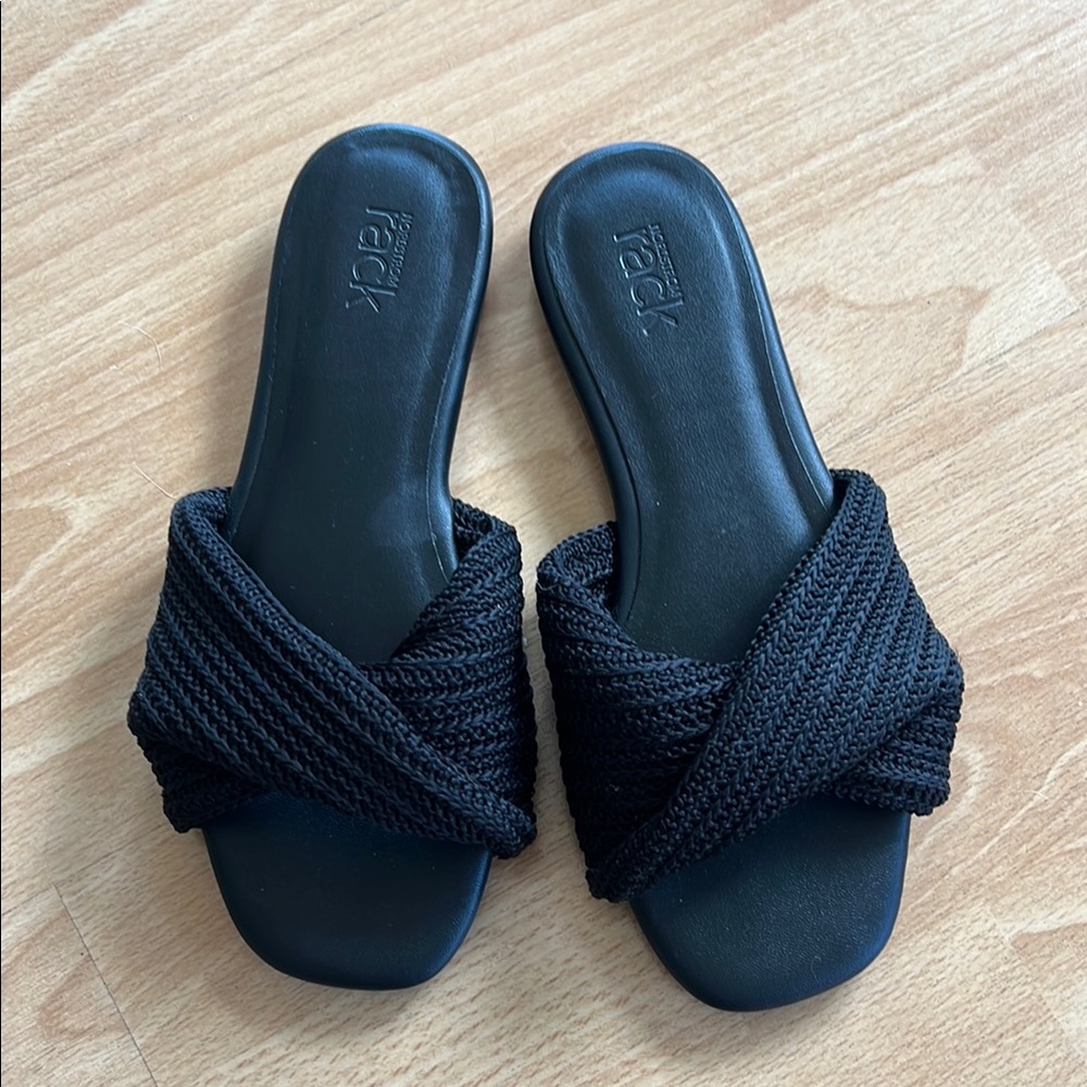 Black Nordstrom Rack Knit sandals